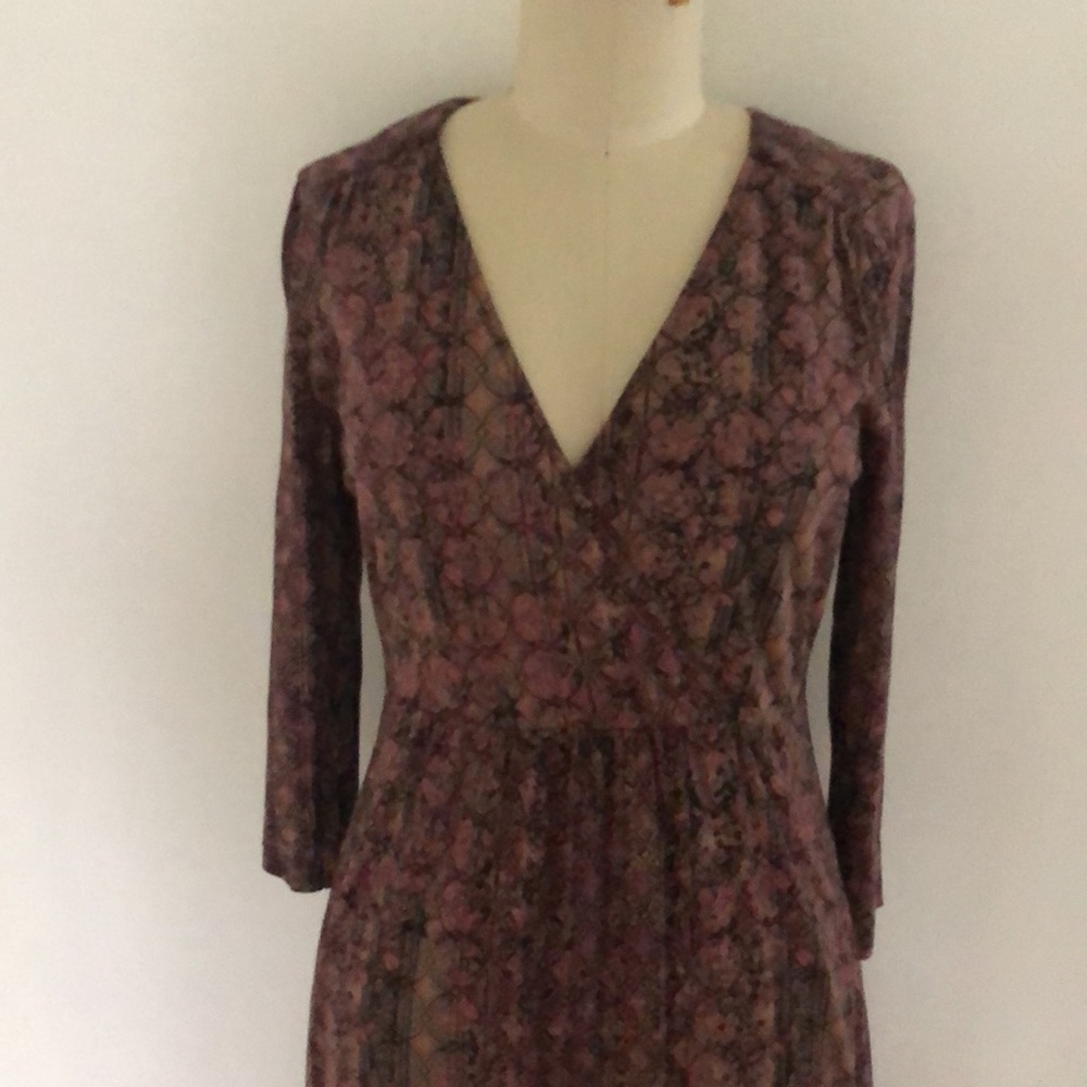 Peruvian Connection Wrap Style Printed Dress - image 3